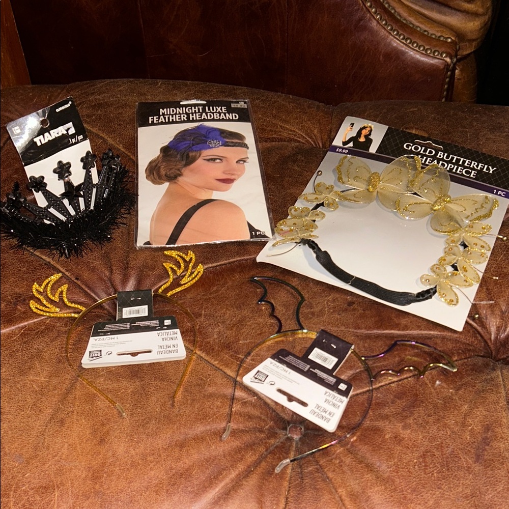 Halloween or anytime Beautiful or fun head pieces  your choice of 1. NWT